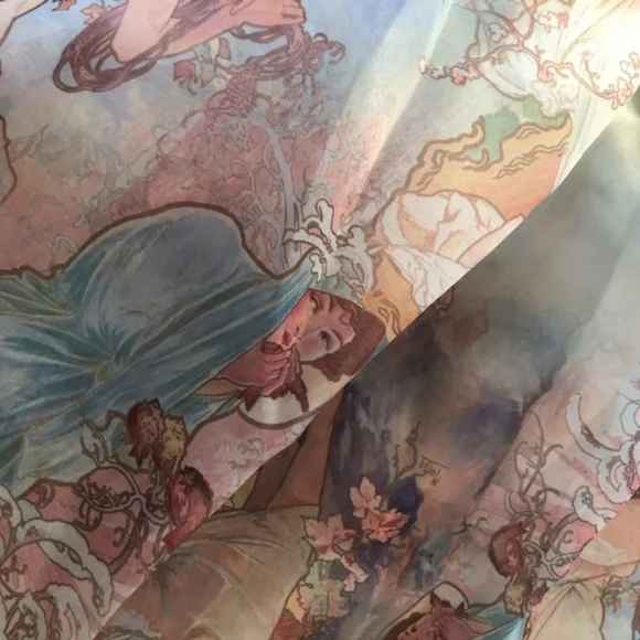 BEST Selkie The Mucha Puff Mini Dress Angel Print Party Cocktail Spring - Picture 8 of 13